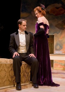 Ryan Childers and Nikki Visel in An Ideal Husband. Photo by Erik Stuhaug.